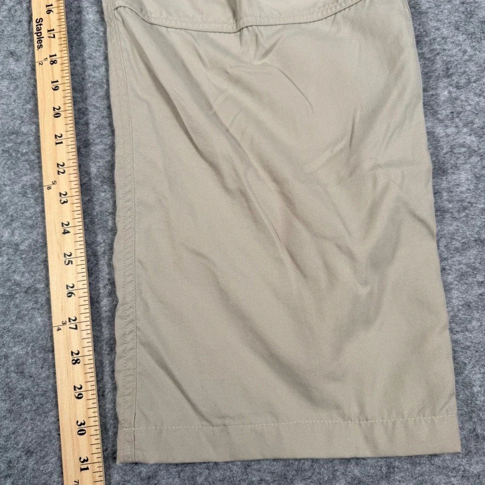 The North Face Hiking Pants Mens XL Tan Nylon‎ Cargo Belted Outdoor Trousers